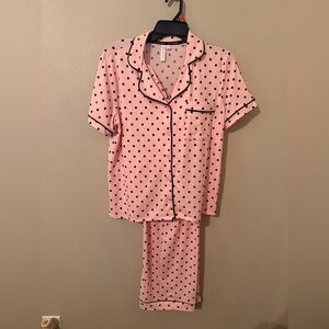 Pink Polka Dot Pajama Set